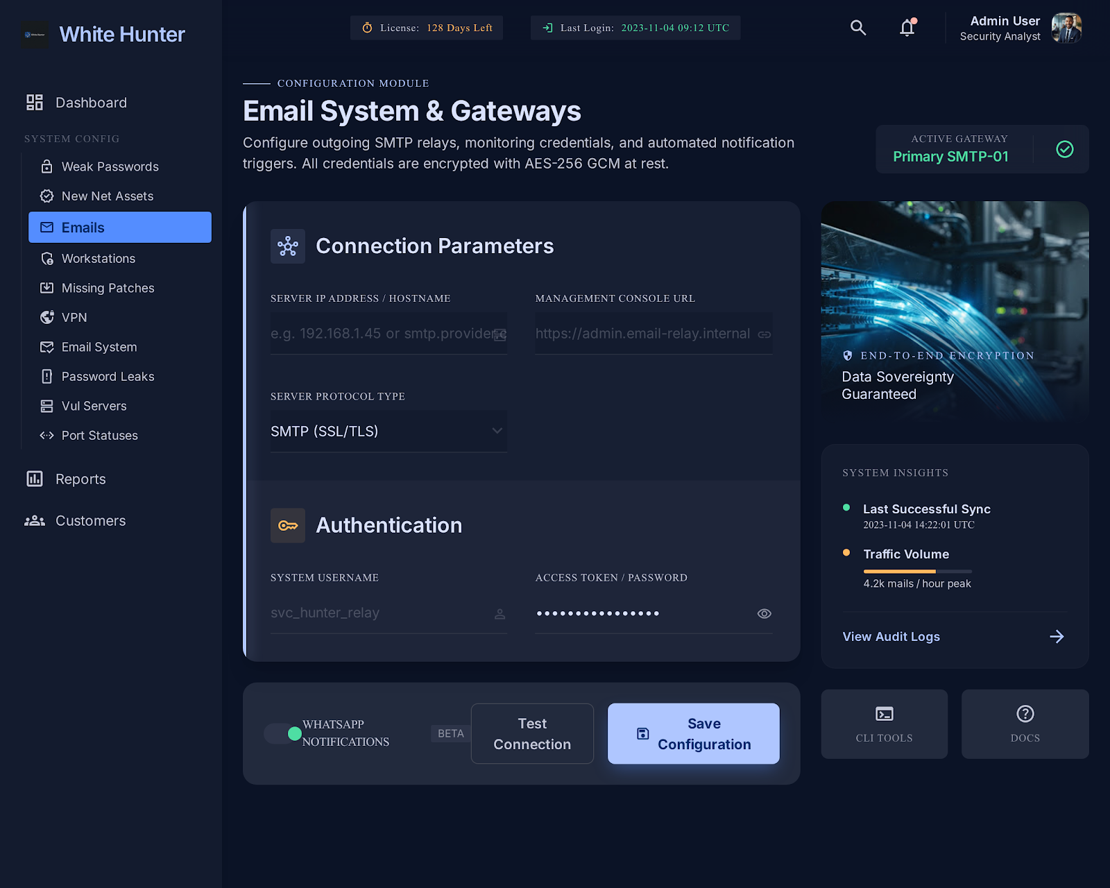 White Hunter cybersecurity configuration platform